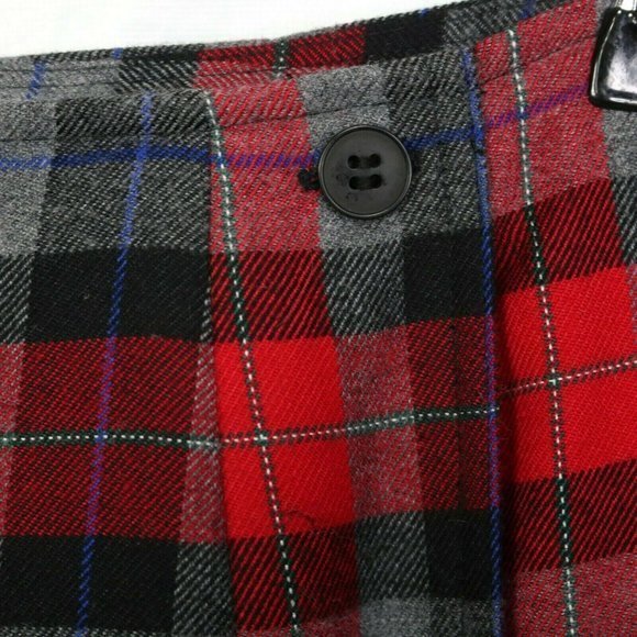Crazy Horse Liz‎ Claiborne Maxi Long Skirt Red Gray Black Plaid 16 - Picture 7 of 12